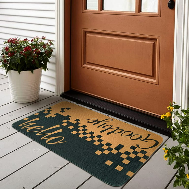Indoor Outdoor Door mat 30x17.5 Ultra Absorb Mud Welcome/Hello