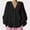 *Black, variant on ClodeEU Womens Fuzzy Mohair Cardigan,V Neck Long Sleeve Sweater,Drop Shoulder Knit Coat Khaki,Womens Plus Free Size