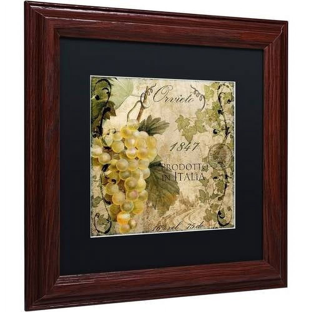 Trademark Fine Art "Vino Italiano IV" Canvas Art by Color Bakery Black Matte, Wood Frame