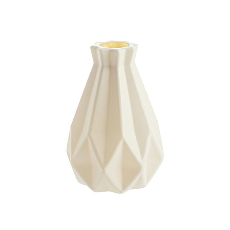 PWFE Durable Plastic Vase with Ceramic Appearance, Unbreakable Vase for