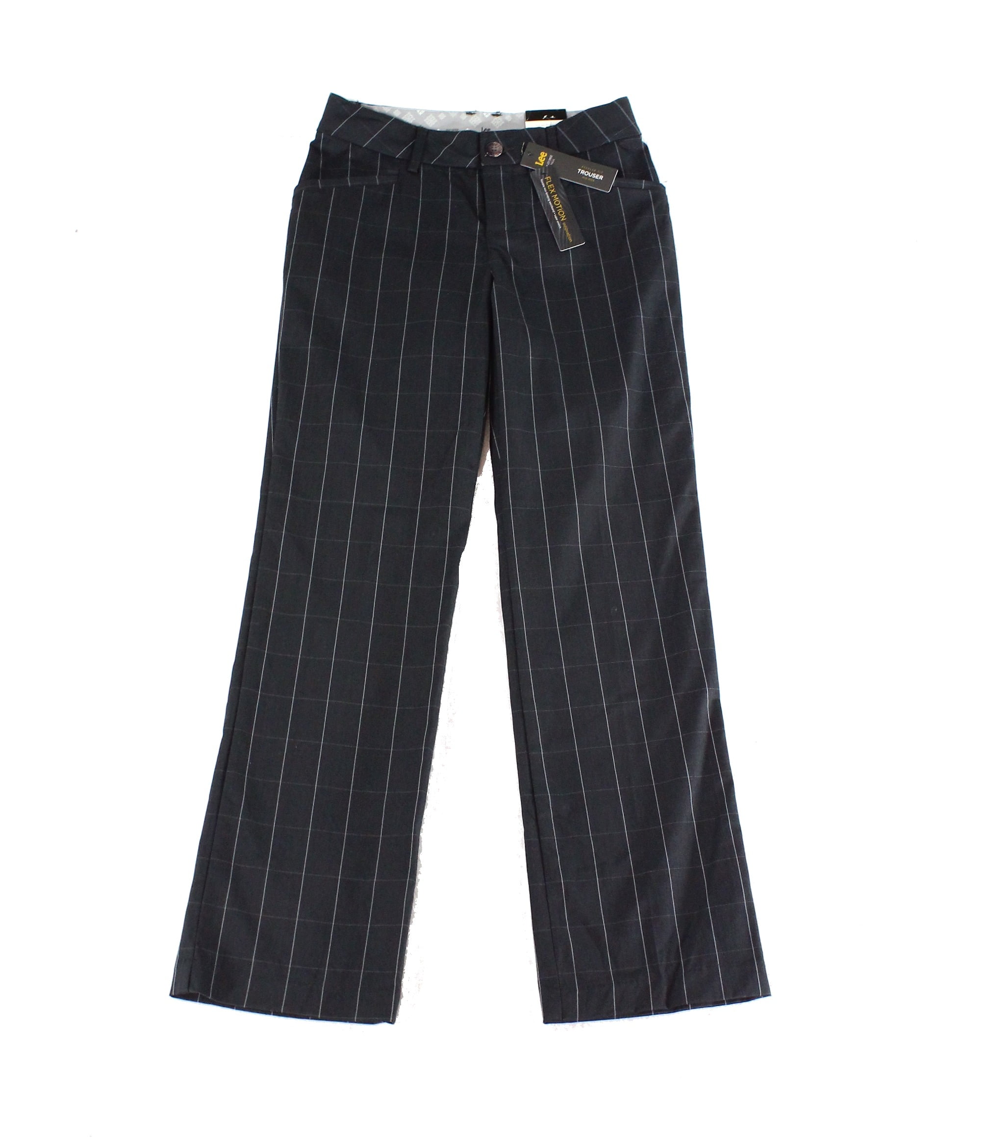 Lee - Womens Flat-Front Striped Iron Stretch Dress Pants 8 - Walmart ...