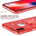 thumbnail image 5 of SOGA Diamond Bling Glitter Cute Phone Case with Kickstand Compatible for iPhone Xs Max Case, Rhinestone TPU Bumper with Magnetic Ring Stand Girls Women Cover for Apple iPhone Xs Max 6.5 [Red], 5 of 5