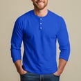 thumbnail image 7 of Mens 3/4 Sleeve Henley Shirts 3-Button Moisture Wicking Tee Solid Color Soft Basic Casual Tshirt, 7 of 7