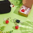 thumbnail image 4 of 4 llaveros de fresa con diseño de margaritas y fresas, accesorios decorativos para mujer., 4 of 5