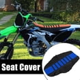 thumbnail image 2 of Motocicleta Motocross Asiento Cubierta Anti Deslizante Asiento Cojín Azul Negro, 2 of 8