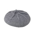 thumbnail image 1 of EeaseMX Boina de lana gris tejida para niñas y bebés, gorro de lana de color liso para otoño e invierno., 1 of 7