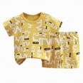 thumbnail image 3 of mgoYE 24 Month Boy Clothes Little Girl's Baby Toddler Kids Clothes Summer T-Shirt Top Shorts Set Outfits|White 3-6 Months, 3 of 7