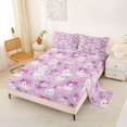 thumbnail image 2 of Manfei Cartoon Ghost Halloween Bed Sheets,Magic Witch Pattern Full Size Sheets,4-Piece,1 Flat Sheet,1 Fitted Sheet and 2 Pillowcases, 2 of 6