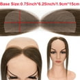 thumbnail image 4 of HAIRRO 0.75"*6.25" Lace Front Hairline Hairpiece 100% Human Hair Extension Hairline Loss Straight Tape in Human Hair Frontal Hair Toppers Replacement Toupee 10 Inch Middle Parting Hair Style, 4 of 7