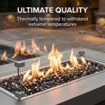 thumbnail image 3 of Goaste 12 Pound Fire Pit Glass, 1/2 Inch Reflective Fire Glass, Decorative Tempered Glass Rocks for Fire Pit, Fire Table, Gas Fireplace, Sa, 3 of 9