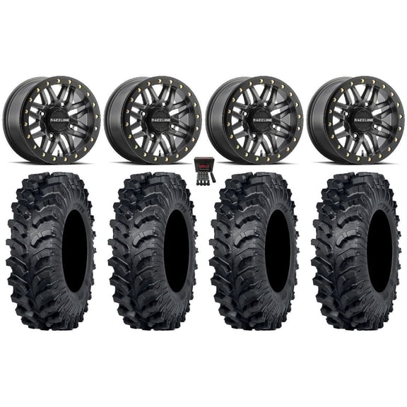 Raceline Ryno Bdlk 14" Wheels Gm 32" MT911 Tires Sportsman RZR Ranger