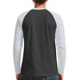 thumbnail image 4 of Hearthz Raglan Long Sleeve Shirts for Men Fall Color Block Crew Neck Baseball Tee Shirt, 4 of 6