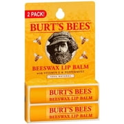 4 Pack - Burt's Bees 100% Natural Moisturizing Lip Balm, Original Beeswax with Vitamin E & Peppermint Oil, 0.30 oz