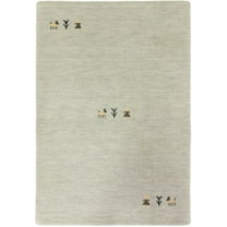 Greige Tribal 2X3 Gabbeh Modern Rug