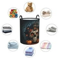 thumbnail image 4 of ZICANCN Laundry Basket Organizer, Colorful Modern Ghost Skull Collapsible Hamper for Bathroom Bedroom Laundry Room, Small Size, 4 of 7
