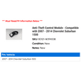 thumbnail image 2 of Anti-Theft Control Module - Compatible with 2007 - 2014 Chevy Suburban 1500 2008 2009 2010 2011 2012 2013, 2 of 2
