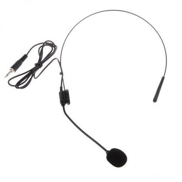 Micrófono de diadema Sunnimix 3xBlack Back Electret Sistema Inalámbrico