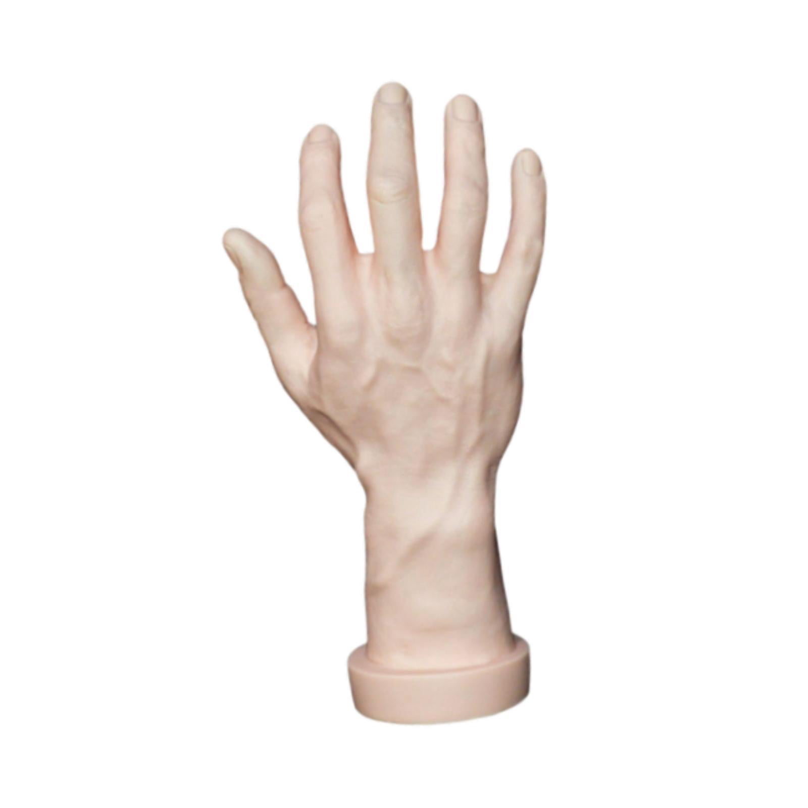 Serenable Hand Model Jokes Toy Lifelike,Photo Props,Fake Hand Mannequin Hand for Cosplay Decoration Jewelry Display Party Nail Training skin