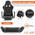 thumbnail image 4 of CL.HPAHKL Gaming Chair with Footrest, Ergonomic Computer Chair for Adults Women Men, Grey, 4 of 7
