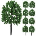 thumbnail image 5 of OUNONA Realistic Plastic Tree Model for Decor Green Micro Landscape Craft Adornment 10pcs, 5 of 8