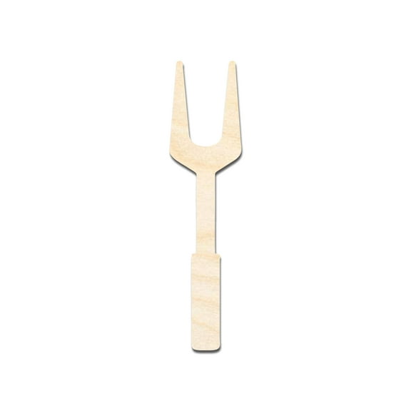 Unfinished Wood BBQ Fork Shape 14" / 1/2"