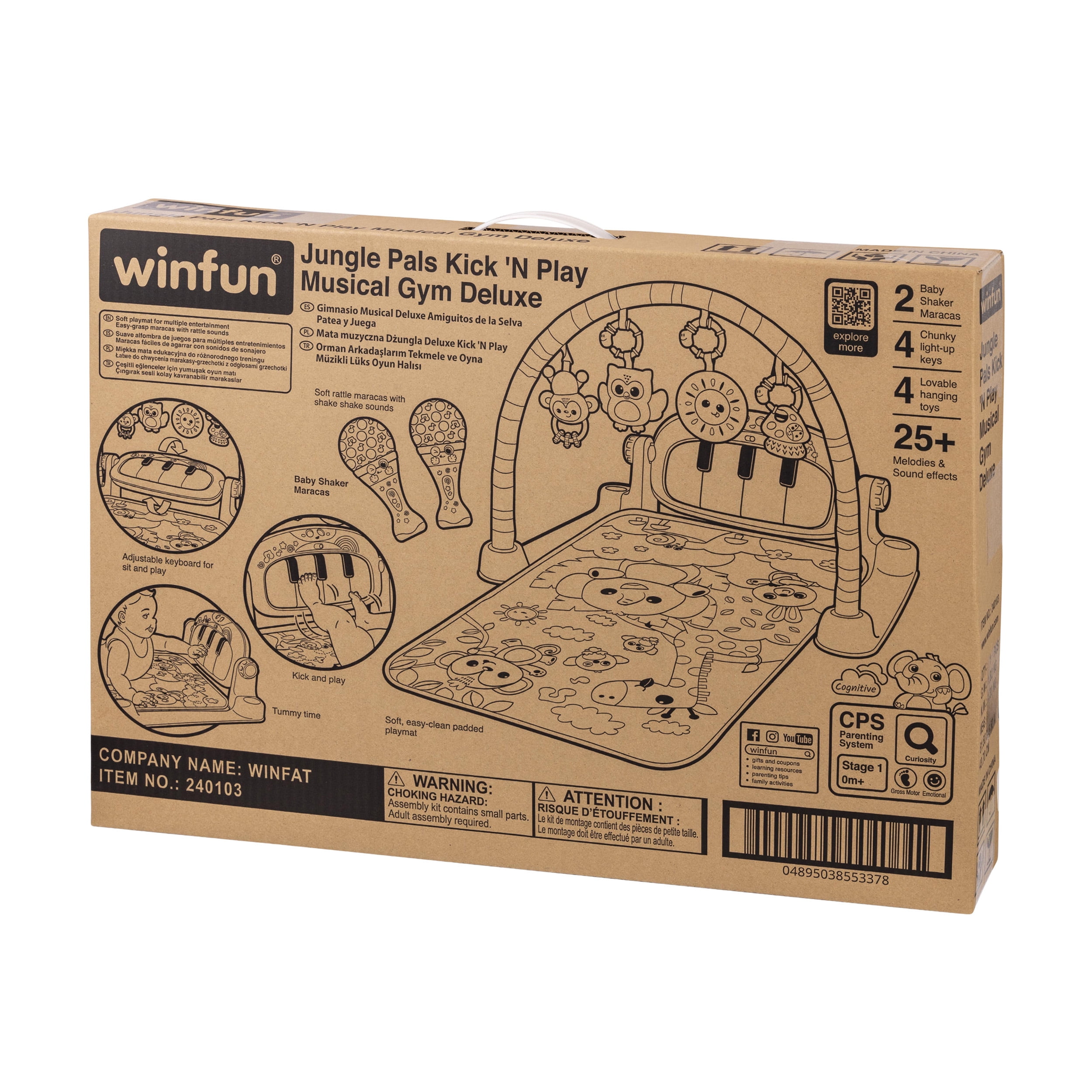 Winfun Jungle Pals Kick N Play Musical Gym
