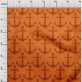 thumbnail image 3 of oneOone Polyester Spandex Orange Fabric Nautical Craft Projects Decor Fabric Printed By The Yard 56 Inch Wide, 3 of 4