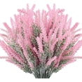 thumbnail image 1 of GRNSHTS Artificial Lavender Flowers 8pcs Fake Plants with Faux Plastic Wedding Bouquet for Home Party Wedding Balcony Garden Patio Outdoor Decoration (Pink), 1 of 14