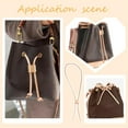 thumbnail image 5 of Genuine Leather Drawstring Strap for Noe Bucket Bag 36.6 Inch Detachable Purse Pull String Strap Replacement DIY Crochet Bag Bunches Pocket Drawstring for Noe BB NM GM Bucket Bag Apricot, 5 of 9