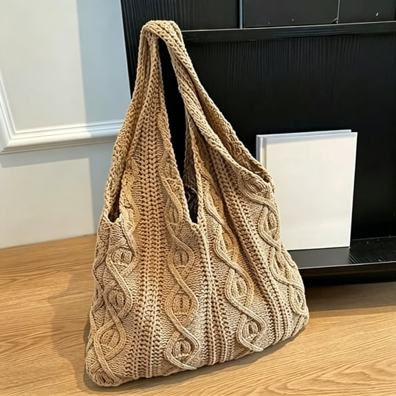 GASTROPOD Crochet Shoulder Tote Bag for Women,Mesh Beach Bag Knit Summer Handbag Boho Purses Wallet Casual Handbag for Vacation Beach