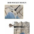 thumbnail image 6 of Blue Yellow Tulips Living Room Curtains 2 Panel, Retro Farmhouse Flower Barn Doors Wooden Cafe Window Treatment, Extra Long Farmhouse Bedroom Bathroom Kitchen Curtains Drapes 104"x72", 6 of 6
