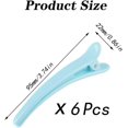 thumbnail image 2 of 6 Pcs Hair Sectioning Clips - Plastic Hairdresser Clips for Styling of All Hair Types, 2 of 5