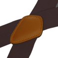 thumbnail image 3 of Buyless Fashion Trucker Suspenders for Men - 48" Elastic Adjustable Straps 1 1/4" - X Back Utility Braces - 5150-Brown, 3 of 7