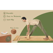 Yos - The Indian Yoga Shop Cork Yoga Block 2 Pack 9 x 5 x 3 Inches