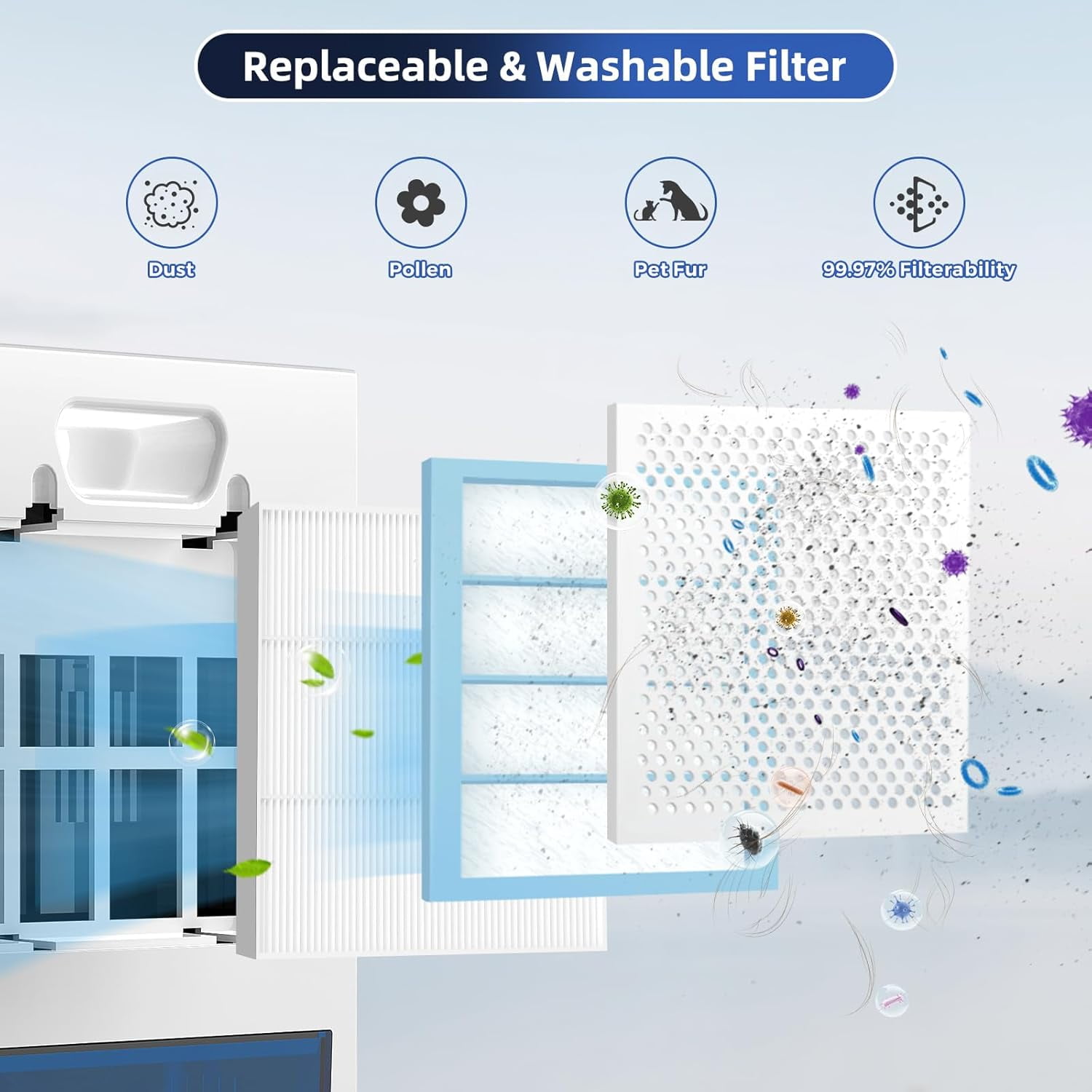 Dehumidifier, 98OZ Dehumidifiers for Home(1000sq.ft), Humidity Display Dehumidifier Basement Bathroom Bedroom, Auto Shut Off, Washable Filter, Drain Hose, Timer, 7 Ambient Lights, Gray