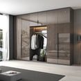 thumbnail image 2 of Italian minimalist, light luxury, high gloss wardrobe, customized home bedroom, glass wardrobe, minimalist master bedroom, flat My Lux Decor Round, 2 of 6