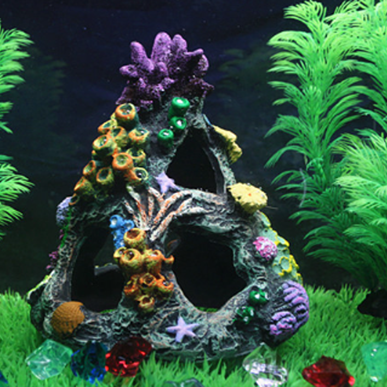 BESTSKY Modern Artistic Aquarium Decor,Simple Stylish Fish Tank Decoration,Style1