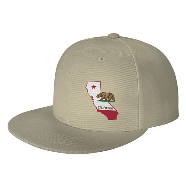 ZICANCN California Bear Flag Map Baseball Caps, Trucker Hats for Men And  Women, Adjustable Breathable Flat Caps, Natural 