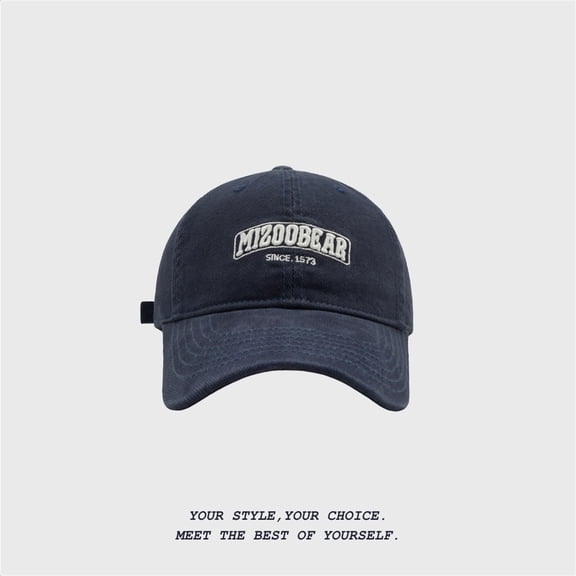 Fall And Winter MIZOOBEAR Sanded Three Embroidery Soft Top Baseball Cap Men's Wide Brim Face Cap Marriage Hat Who Hat Damn Baseball Cap Snap Back Hats for Men Plain Hats N E D Hat Brick Layer Hat