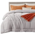 thumbnail image 1 of Bedsure Edredón con relleno de edredón – Edredones acolchados California King Size para todas las estaciones, edredón alternativo con pestañas en las esquinas (gris claro California King 96 x 102 pulg, 1 of 5