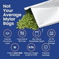 thumbnail image 3 of 30 Count 1-Gallon Mylar Bags with 400cc Oxygen Absorbers, 10 Mil Total Thickness Long-Term Food Storage Pouches, 10x14 Heat-Sealable Airtight Packaging - Silver, 3 of 3