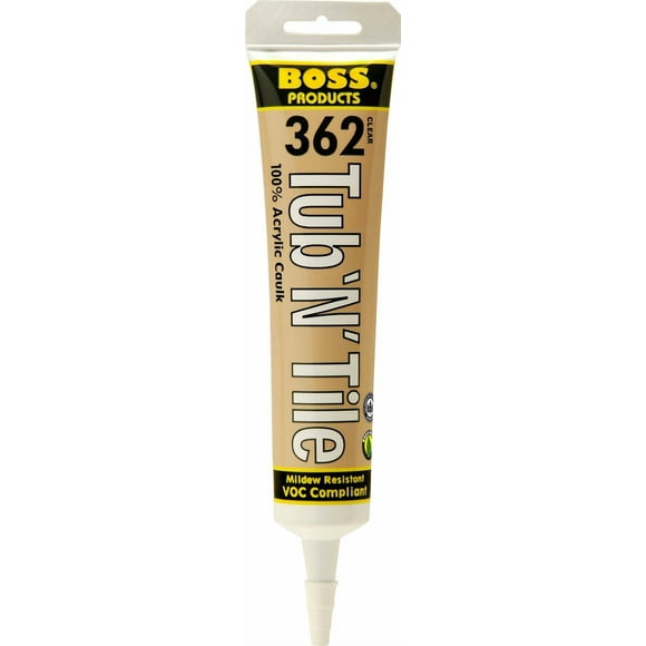 Accumetric Scellant pour Calfeutrage 142256 BOSS 362; Acrylique; Peignable; Transparent; Tube de 5,5 Onces Liquides; Simple