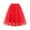 Red, variant on MIASHUI High Waist Pleated Mesh Skirt Soft Draping Midi Length A-Line Princess Skirt For Women Plus Size Sheer Chiffon Skirt Red,S