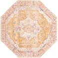 thumbnail image 2 of Rugs.com Deepa Collection Rug – 5 Ft Octagon Yellow Medium Rug Perfect For Living Rooms, Kitchens, Entryways, 2 of 9