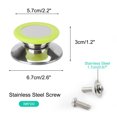 thumbnail image 2 of Uxcell Pot Lid Knob Handle Silicone and Stainless Steel Knobs Cookware Utensils Cover Replacement Green 2Pcs, 2 of 7