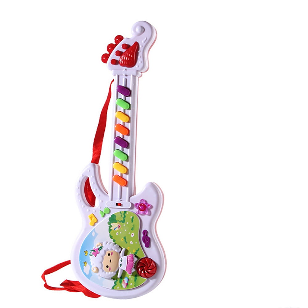 Toddler Dimple Toy Electric Guitar with Electric Big Toy Drum Set Gift for Kids 