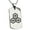 Silver, variant on Stainless Steel Asai Samurai Crest Engraved Dog Tag Pendant Necklace