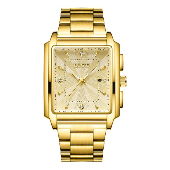 Resicozy Watches for Men Business Casual Daily Wrist Watch Square Dial Watch 2026 C