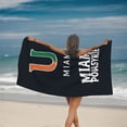 thumbnail image 2 of Stylish Orange & Green ' U ' Beach Towel - Perfect for Pool Travel and Bathing - Soft Absorbent and Eye - Catching Design, 2 of 6