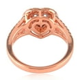 thumbnail image 3 of KIRAN FINE JEWEL CZ Diamond Heart Solitaire With Accents Ring Rose Gold Plated 925 Silver Wedding Women Gemstone Statement Jewelry Gift For Her, 3 of 5